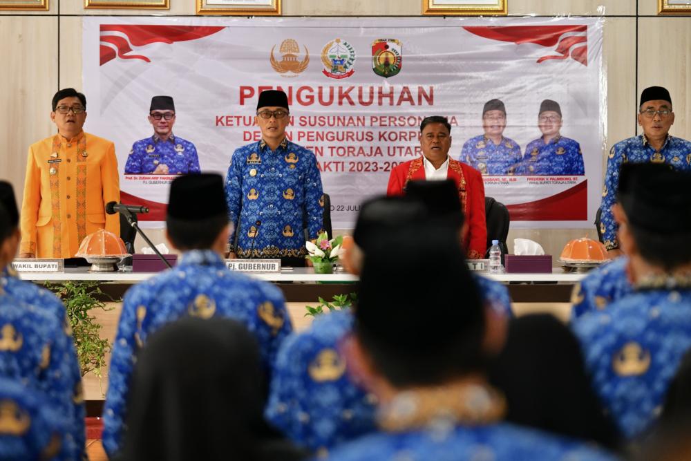 Pengurus Korpri Toraja Utara 2023-2028 Dikukuhkan, Pj Gubernur Sulsel Prof Zudan: ASN dan Korpri Tak Bisa Dipisahkan